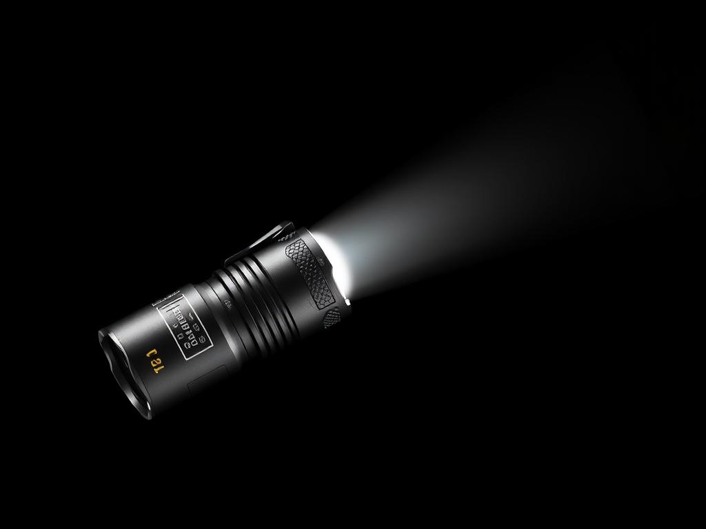 Nitecore EDC33 pocket-sized flashlight with deep carry clip and powerful beam despite its small size