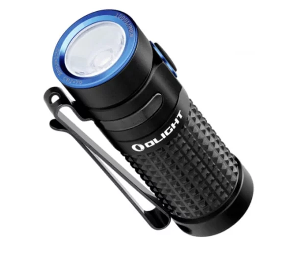 a black and blue flashlight