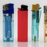 a row of lighters in different colors