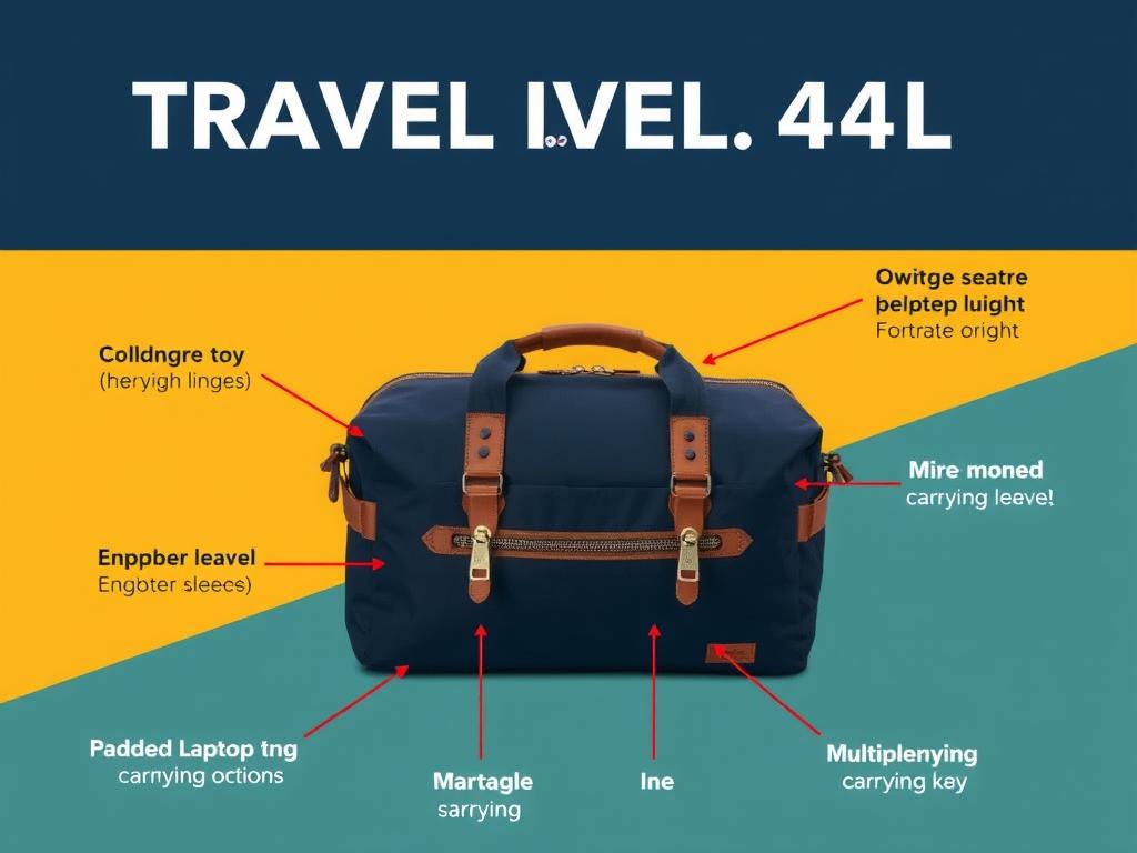 Topo Designs Travel Bag 40L in navy blue showing heritage design elements Topo Designs Travel Bag 40L in navy blue showing heritage design elements